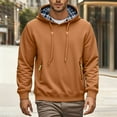 thumbnail image 2 of Winter Lined Hoodie for Men Comfort and Warmth in Cold Weather Casual Wear Oversized Pullover Long Sleeve Crewneck Casual Tops, 2 of 4