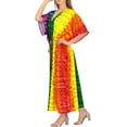 thumbnail image 3 of LA LEELA Women's Summer African Beach Maxi Ethnic Print Caftan Casual Slit Dress Loungewear Dashiki Dresses for Women 2X-3X Multi, Pride, 3 of 5