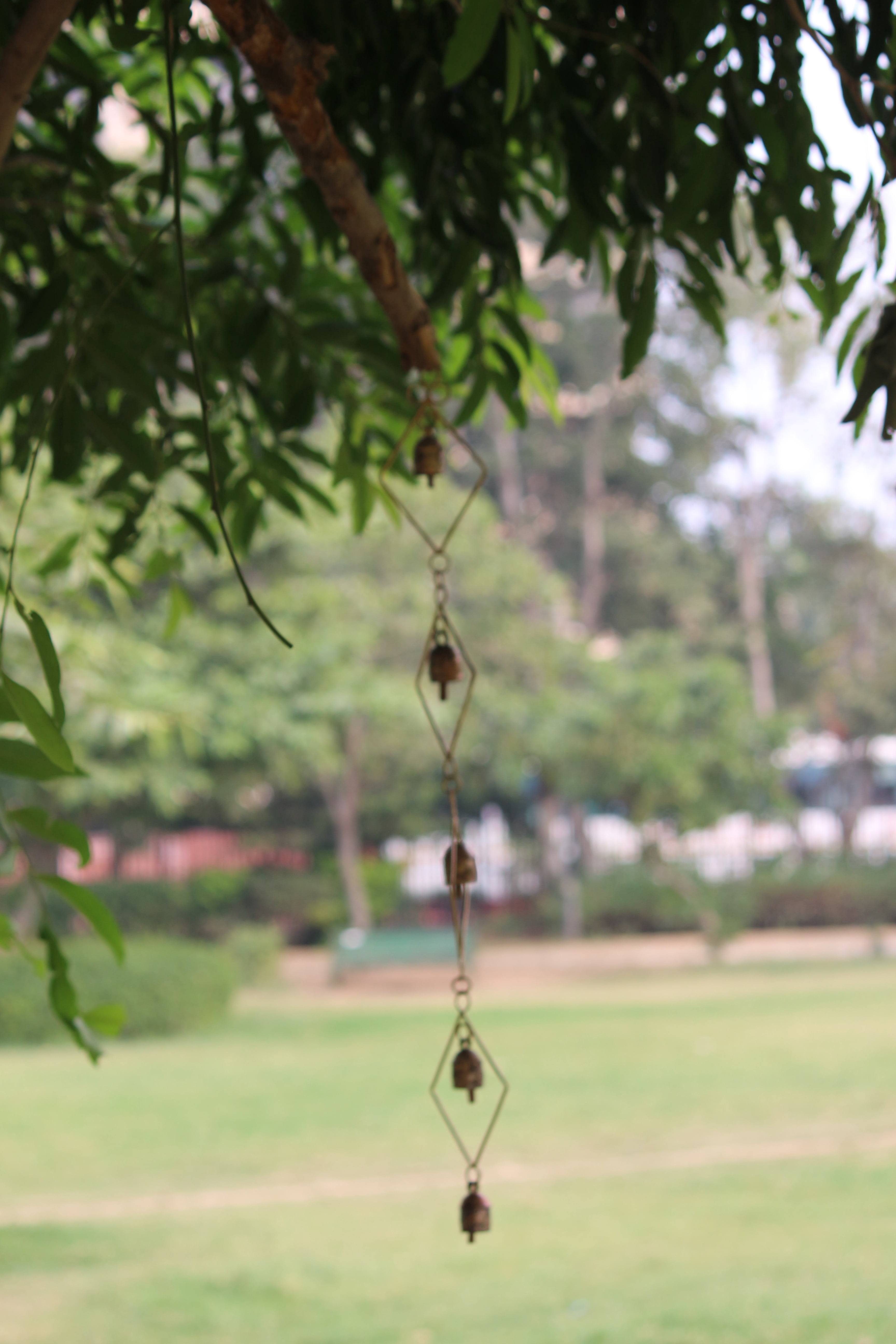De Kulture Works Bell Metal Barfi Ghantada Wind Chime Hanging Bells for Home & Garden Decor