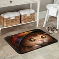 thumbnail image 7 of Rateoe Animal Cat Pattern Flannel Door Mat Indoor Outdoor Entrance, Waterproof All-Weather Doormat,Fade Resistant, Low Profile Entryway Mat 16x24in, 7 of 7
