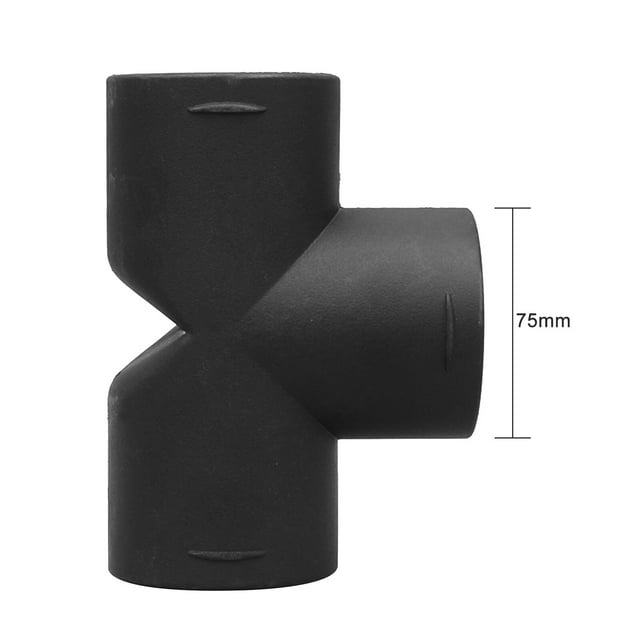 Labymos Conduit de Ventilation T Y Style Incliné Pièce Sortie de Tuyau Coudé Connecteur d'Échappement