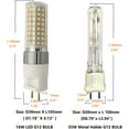 thumbnail image 4 of G12 Led Bulb 16w Ceramic Corn Light Led G12 Base T6 4000k Natural White Equivalent 200W Halogen Lamp 2 Pin Ceilling Light Downlight Office Building Light(4 Pack), 4 of 11