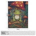 thumbnail image 4 of ONETECH  Mushroom Throw Blanket - Soft, Fuzzy &amp; Warm Flannel Blankets for Travel, Office - Vintage Mushrooms Frog Throws Gift for Kids, 4 of 6