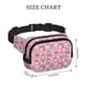 thumbnail image 4 of Disketp pink Holiday Joy Riñonera de Doble Capa, Bolsa de Cintura Ajustable para Viajes, Correr y Senderismo, Riñonera Ligera para Hombre y Mujer, 4 of 9