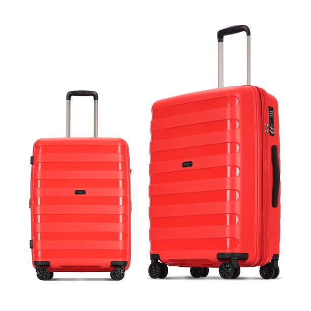 Ginza Travel 2 Piece Expandable Luggage Set,Hard Shell Spinner Suitcase