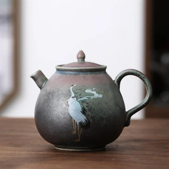 Stoneware Kiln Changing Color Kung Fu Tea Set Tea Infuser Handmade Retro Chinese Teapot 260ml Ceramic Tea Pot Kettle Jingdezhen