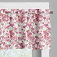 thumbnail image 3 of Ambesonne Cherry Blossom Valance Pack of 2, Bubbly Petals, 42"X18", Pink Green and Orange, 3 of 5