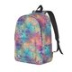 thumbnail image 1 of Disketp blue pink colorful cracked texture Mochila de Lona Estampada, Mochila Escolar de Viaje Ligera para Estudiantes y Portátil-Medium, 1 of 5