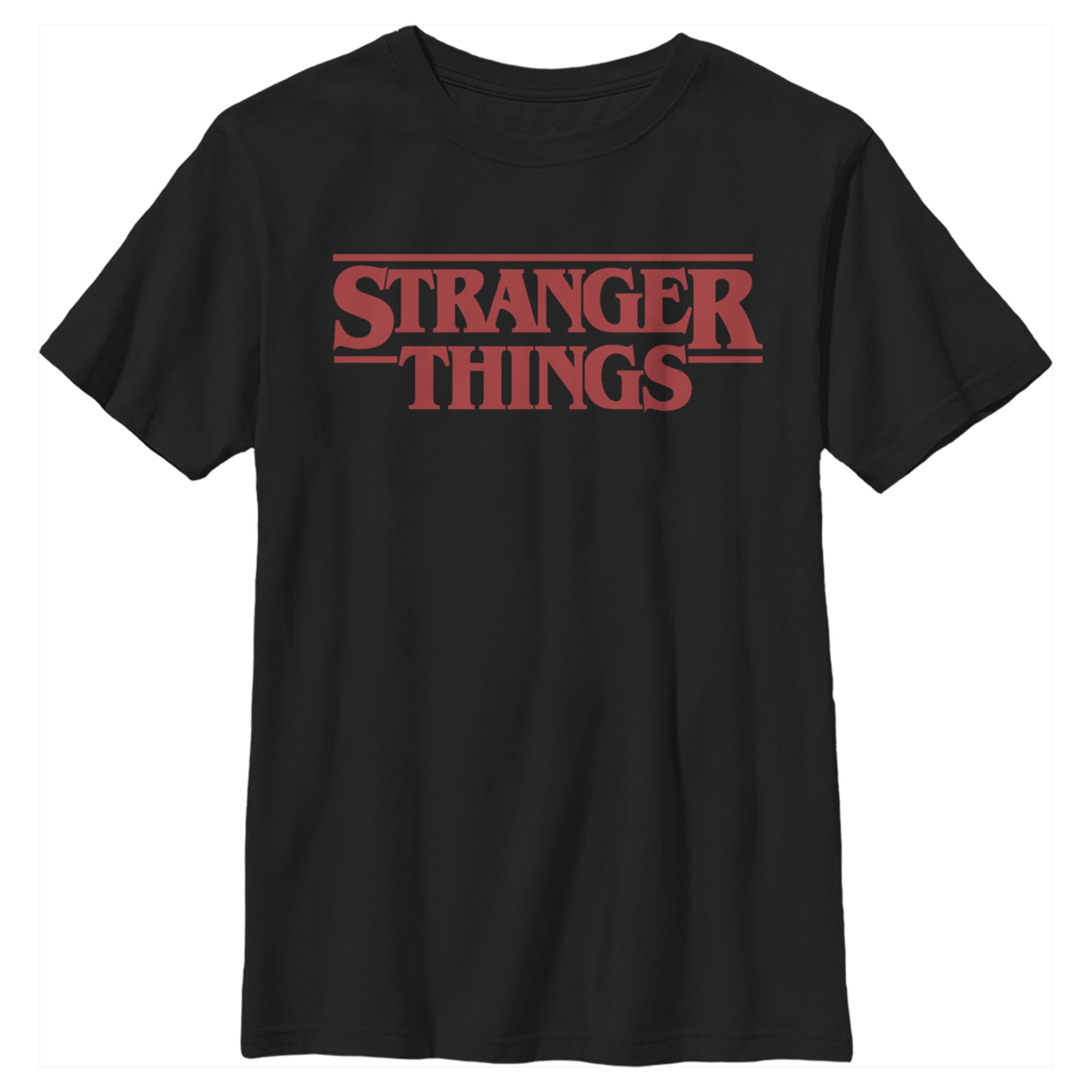 Boy's Stranger Things Bold Logo Graphic Tee Black Large - Walmart.com