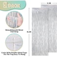 thumbnail image 3 of Silver Foil Fringe Backdrop Curtains, Tinsel Streamers Birthday Party Decorations, Fringe Backdrop for Graduation, Baby Shower, Gender Reveal, Disco Party, 3 of 7