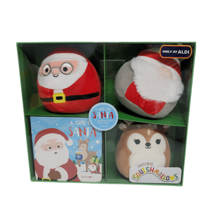 Santa, 5 Inch 3 Pack Book Set Squishmallows Oficial Kellytoy Collectors Box Set 