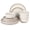 White, variant on Gibson Elite Abbey Circle 12 Piece (Service for 4) Plates and Bowls Reactive Matte Glaze Dishes Stoneware Ceramic Dinnerware Set - White