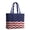 Geometric Flag, variant on US Flag Tote Bag Stars and Stripes Large Capacity Patriotic Quilted Tote Shoudler Bag for Parade Travel Holiday