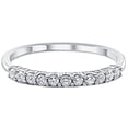 thumbnail image 1 of 1/4ct 14K White Gold Diamond Wedding Stacker Guard Ring, 1 of 4