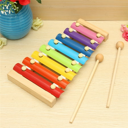 Kids Baby Natural Wooden Hand Knock Piano Xylophone Musical Instrument Electronic & Musical