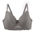 thumbnail image 5 of Byworldtasic Women's Plus Size Minimizer Bras Lace Underwire Push Up Everyday Floral Full Coverage Bralette, 5 of 6