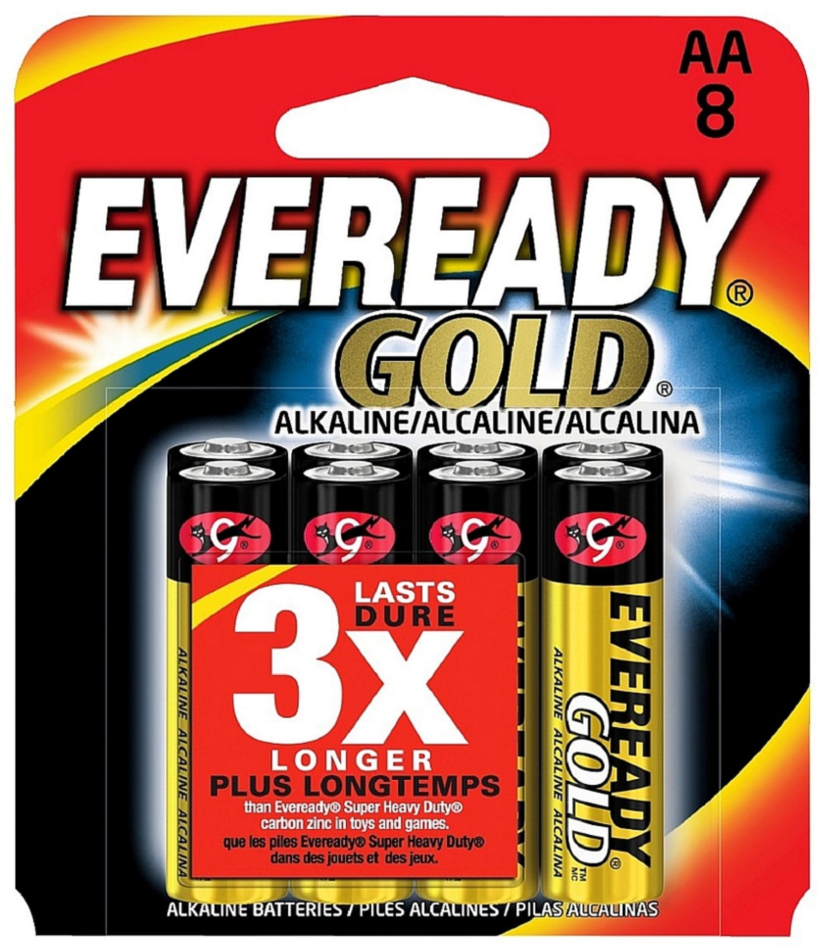 Eveready Gold General Purpose Alkaline AA Batteries 8 ea (Pack of 4