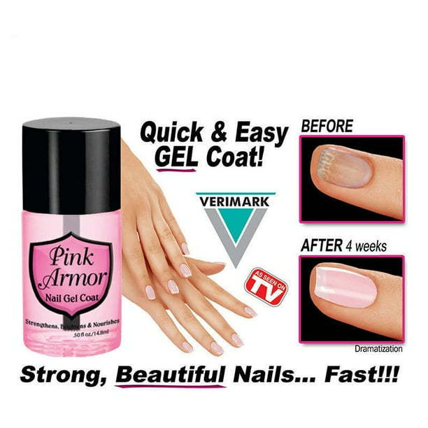 Pink Armor Nail Gel Growth Formula Treatments Nail Coat Calcium