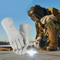 thumbnail image 2 of RYUJNDK Flame Resistant Gloves Leather Welding Gloves Hand Protections from Cutting Unisex Long Sleeve Breathable Thick Gloves, 2 of 8