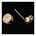 thumbnail image 2 of 18K Gold Galvanized Austrian Zircon Ear Studs, 2 of 4