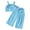 Blue, variant on Piomll Girls Matching Sets Striped 3 Pcs Strappy Tank Wide Leg Adjustable Waist Belt Beachwear Kids Outfits