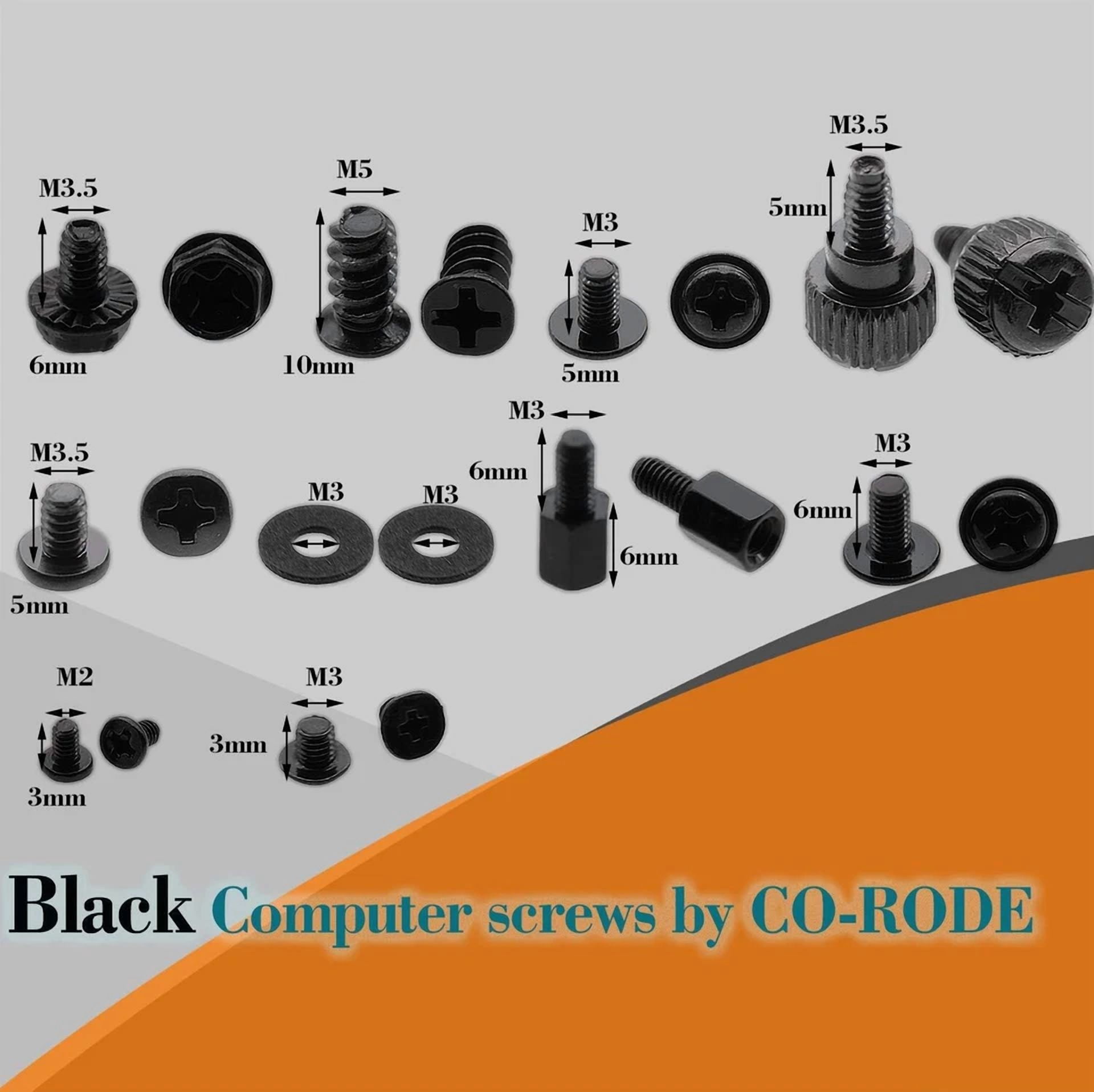 CIRCLE- 340Pcs Motherboard Standoffs Risers Computer Screws Assortment Kit For Hdd Ss...
