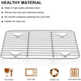 thumbnail image 3 of Small Baking Cooling Rack Set of 2,Stainless Steel Metal Roasting Cooking Rack,Non Toxic & Rust Free Food Rack,Baking Rack with Parallel Lines Design,Dishwasher Safe Wire Rack Baking Rack, 3 of 10