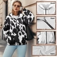 thumbnail image 6 of Garronmavis Cow Print Women Fall Sweaters Hoodies Zip Up Long Sleeve Shirts Clothes Versatile Cozy Women Oversized Sweatshirts Loose Smooth Hoodies for Womens, 6 of 7