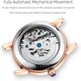 thumbnail image 6 of Women's Sapphire Watches Automatic Mechanical Gold Bracelet Ladies Skeleton Wrist Watch, 6 of 6