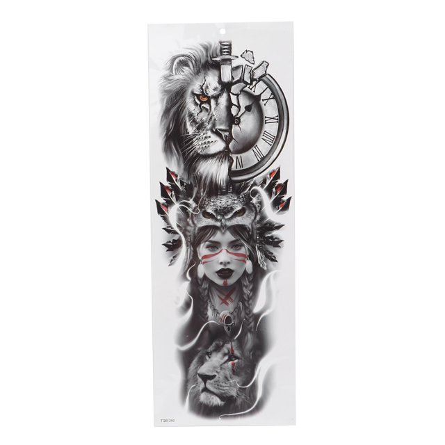 Fugacal pegatinas temporales brazo completo pegatina temporal impermeable cuerpo pegatinas falso arte corporal tatuajes 260 Fugacal No se aplica