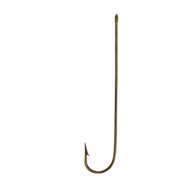 Eagle Claw Cricket Aberdeen Light Wire Long Shank Fishing Hooks, Bronze,  Size 6, 10 Pack 