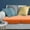 Orange #7, variant on Universal Stretch Sofa Cushion Cover | Water-Repellent & Anti-Slip Slipcover Replacement | Fits W 50-65cm L 50-63cm H 5-20cm | 1 Piece
