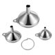 thumbnail image 2 of 3Pcs Multifunctional Stainless Steel Funnel Essentail Oil Water Spices Wine Flask Filter Funnel For, 2 of 5