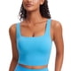 thumbnail image 1 of CRZ YOGA Top Corto con Cuello Cuadrado y Relleno Azul XL, 1 of 4