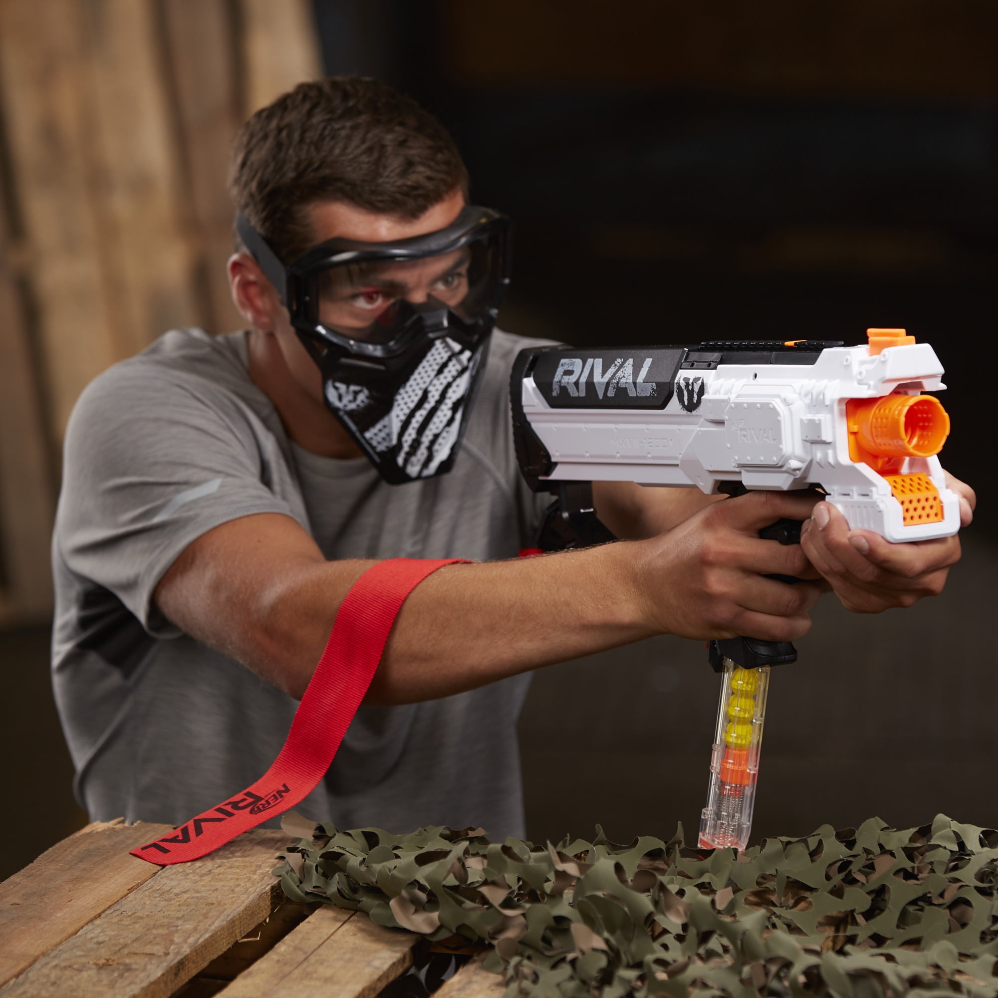 Nerf Rival Phantom Corps Face Mask, White Color Scheme, Breathable Design,  Adjustable Band, Nerf Accessories for 14 Year Old Boys and Girls