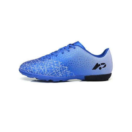 

Rotosw Girls Boys Football Shoes Comfort Soccer Cleats Training Sneakers Breathable Lace Up Athletic Shoe Outdoor Non Slip Royal Blue Short Cleats Style C 3Y
