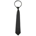 thumbnail image 1 of Corbata de cremallera preatado Inspire Chic para hombres, color sólido, formal y casual, ajustable, corbata ancha negra de 48 cm/18.9', 1 of 1
