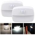 thumbnail image 2 of Luz nocturna LED automática [paquete de 2], sensor de movimiento autoadhesivo, luz nocturna de montaje en pared, luz nocturna de montaje en pared para baño, dormitorio, pasillo (luz blanca) Ormromra GX-473, 2 of 4