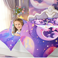 thumbnail image 3 of Feelyou Kawaii Axolotl Twin Bedding Sets 7-Piece, Mystic Outer Space Bedding Comforter Set, Purple Galaxy Sheet Sets, Breathable Room Decorative, 3 of 9