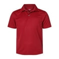 thumbnail image 2 of Paragon Youth Saratoga Performance Polo, Moisture-Wicking Microfiber Shirt, UPF 30+, Red, S, 2 of 5