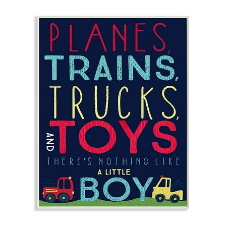 Stupell Home Décor Planes Trains Trucks And Toys Wall Plaque Art Stupell Home Décor Planes Trains Trucks And Toys Wall Plaque Art 10 X