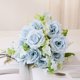 thumbnail image 2 of Artificial Rose Flowers Arrangement – Silk Plastic Flower Bouquets for Living Room Decor, Decorative Table Centerpiece, Faux Floral Home Decoration, 1 Piece, 2 of 4