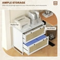 thumbnail image 4 of Vinsetto Filing Cabinet for Letters, A4, Legal Size Papers, White, 4 of 10