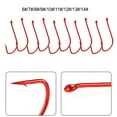 thumbnail image 2 of Fishing Kits 10 Pcs/bag Hooks 11#/12#/13#/14# Red Red Fishhooks Barbed Hook Fishing Hooks High Quality 2023 New, 2 of 6