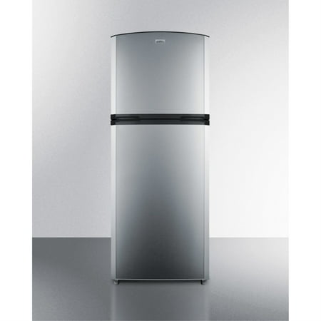 Counter depth frost-free refrigerator-freezer in stainless steel with 26  footprint and reversible doors