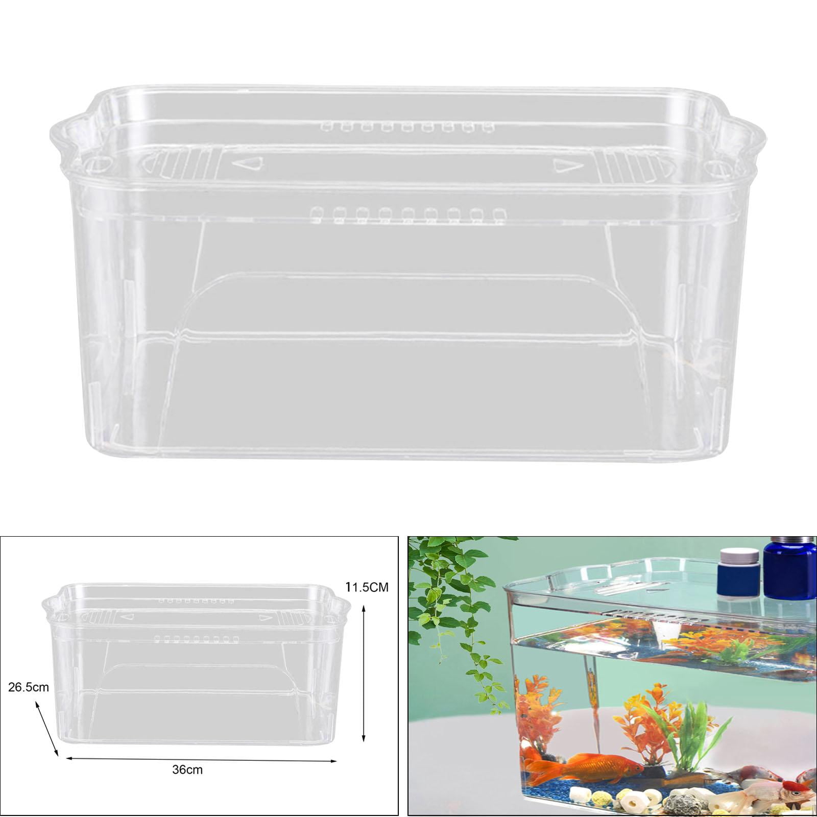 TOOYFUL Desktop Tank Bowl with Lid Ventilation Hole Portable Aquarium Tank Turtle Tank for Desks Coffee Table Living Rooms 36cmx26.5cmx11.5cm