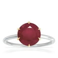 thumbnail image 1 of GemsNY July Birthstone - Petite Two Tone Round Ruby Solitaire Ring (Grade - A | 1.55cts.), 1 of 4