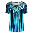 thumbnail image 4 of Runfenguu Oversized Graphic Tees Summer Graphic Tees Women'S Oversized Round Neck Short Sleeved Solid Summer Base Shirt Sports T-Shirt Top Spring+Top+For+Women, 4 of 4