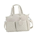 thumbnail image 1 of BELOVING Sac Fourre-Tout pour Couches à Multiples Poches Extérieures Léger Imperméable Sac à Langer Beige Blanc, 1 of 10