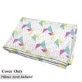 thumbnail image 5 of Abstract Floor Pillow Lounger Cover, Memphis Style Modern Geometric Forms with Lines Colorful Triangles Graphic, Nap Mat Printed Fabric Case for 5 Pillows, 88" x 27", Multicolor, by Ambesonne, 5 of 5